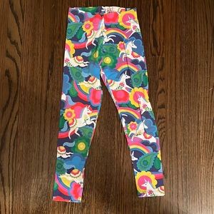 Mini Boden size 7-8 unicorn pattern leggings.